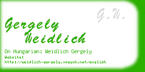 gergely weidlich business card